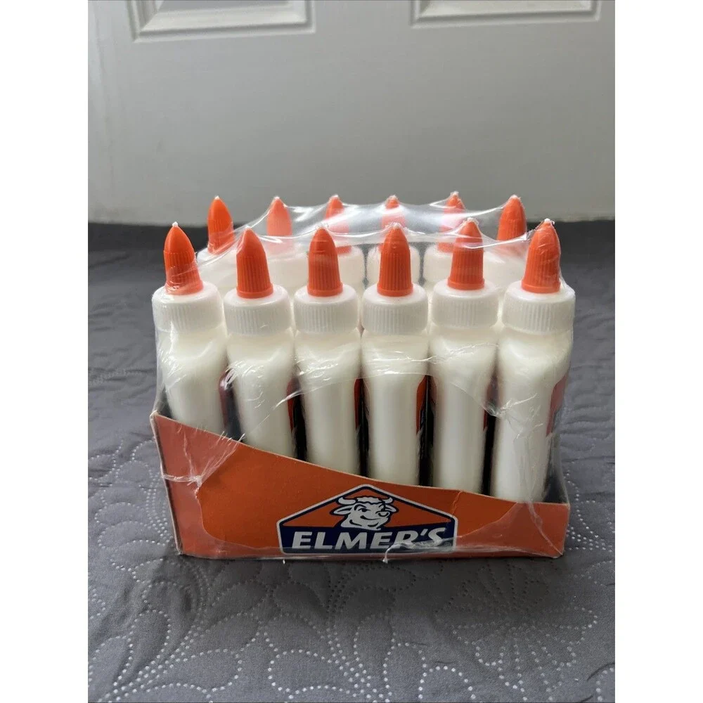 Sealed Elmers School Glue 12 Pack 4oz Each Washable No Run Teachers Home NEW